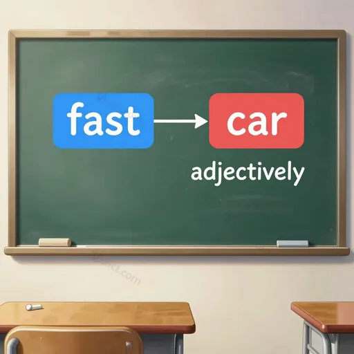 adjectively