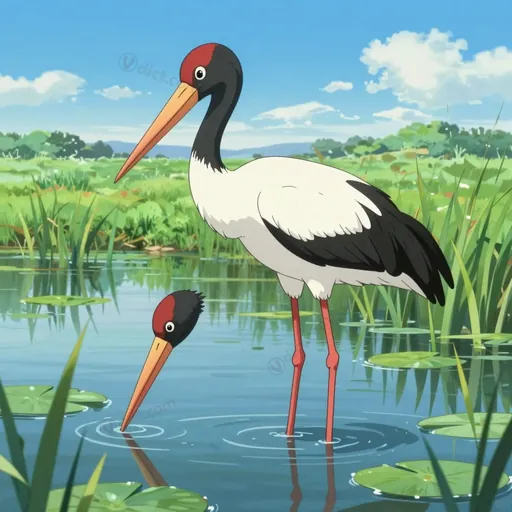 black-necked stork