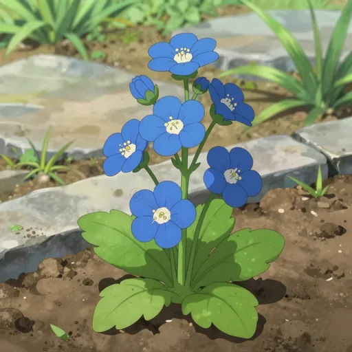 blue-flowered