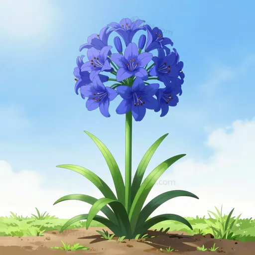 blue african lily