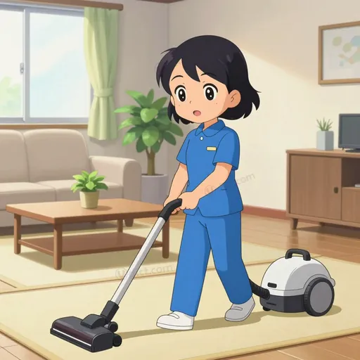 cleaning woman