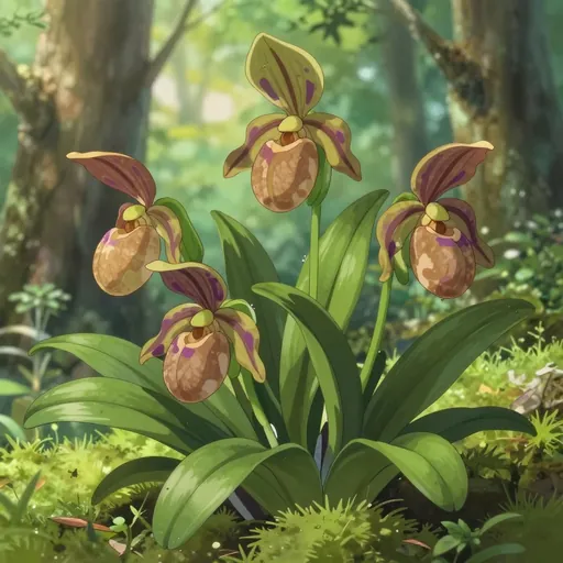 clustered lady's slipper