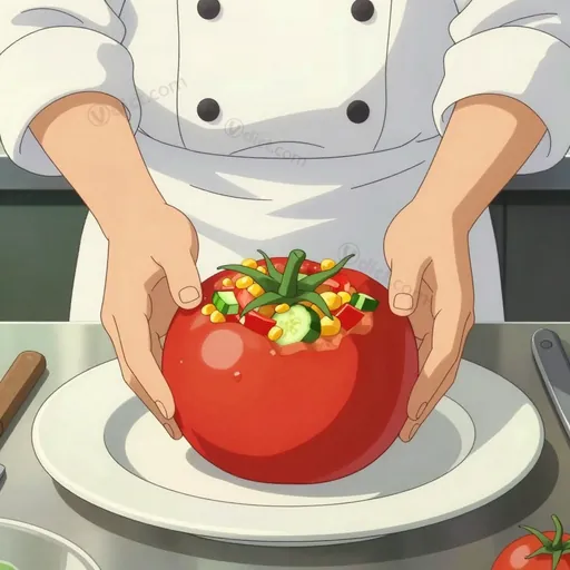cold stuffed tomato