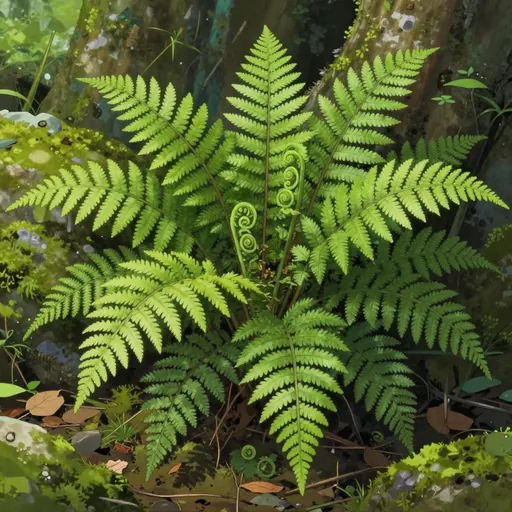 curly grass fern