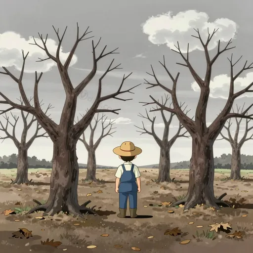 defoliated