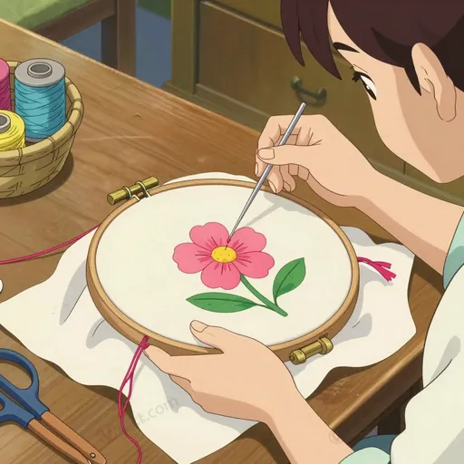 embroidering
