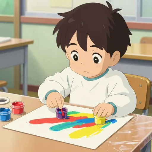 finger-painting