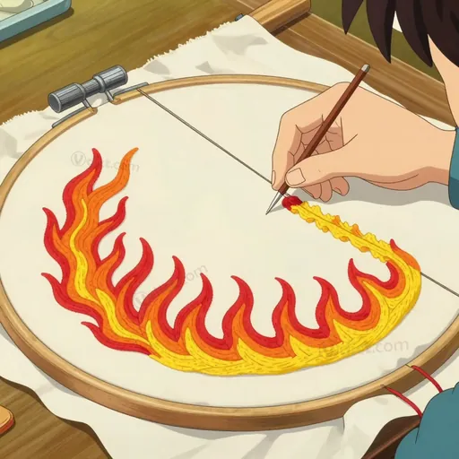 flame stitch
