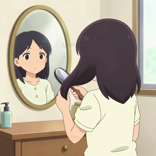 glossy-haired