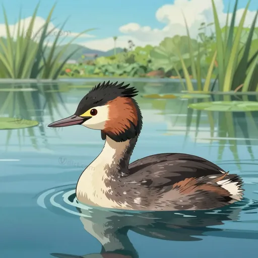 great crested grebe