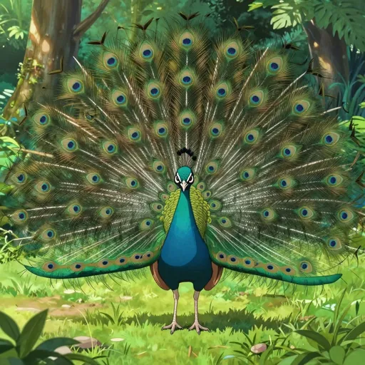green peafowl
