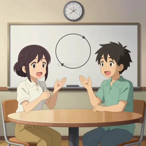 in circles