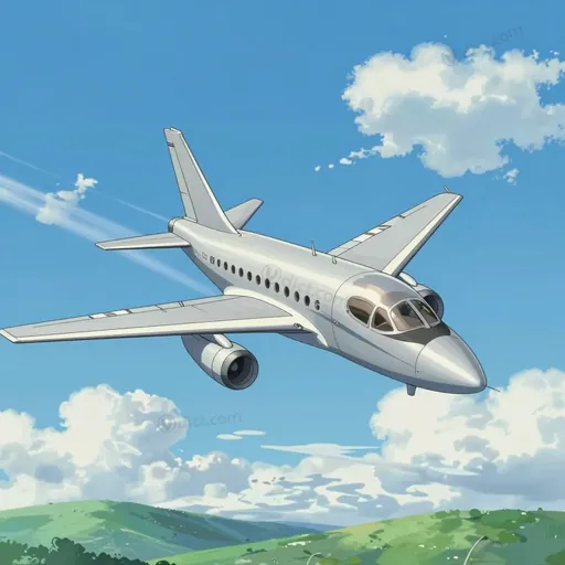 jet-propelled plane