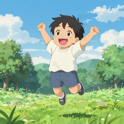 jumping up and down