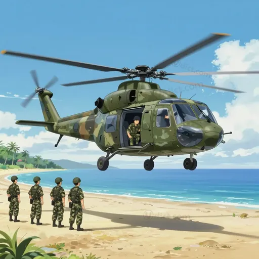 landing troops