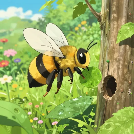 leaf-cutting bee
