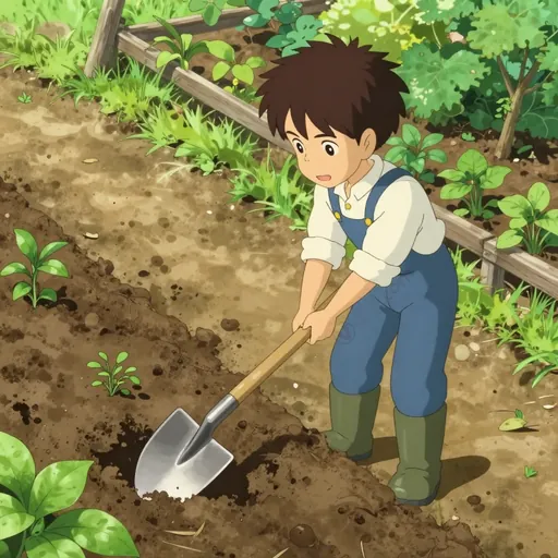 long-handled spade
