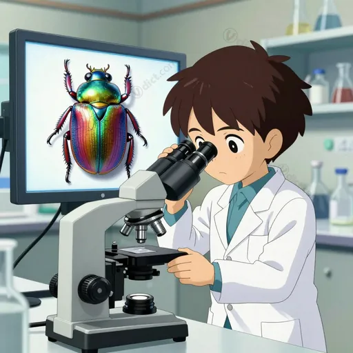 magnified