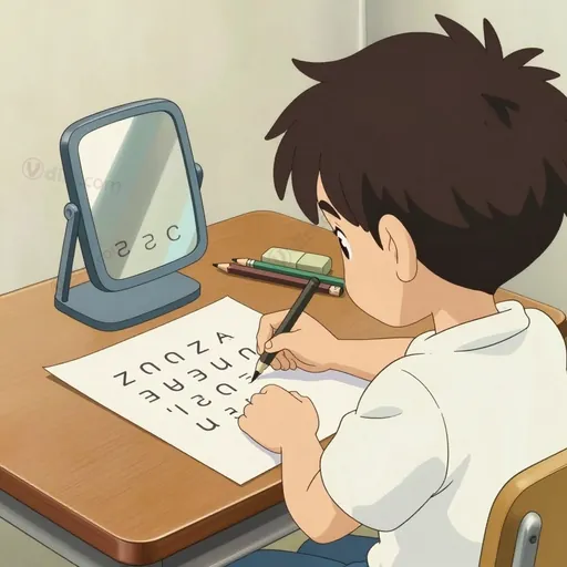 mirror-writing