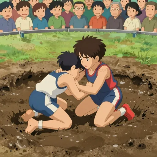 mud-wrestle