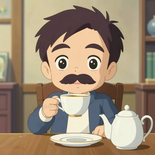 mustache cup