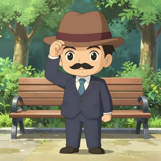 mustachioed