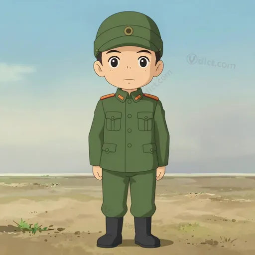 olive-drab uniform