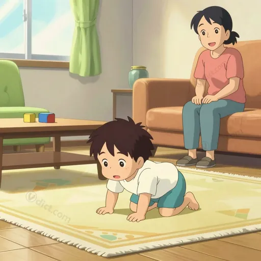 on all fours