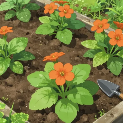 orange-flowered