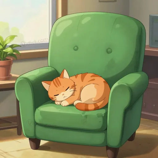 overstuffed chair