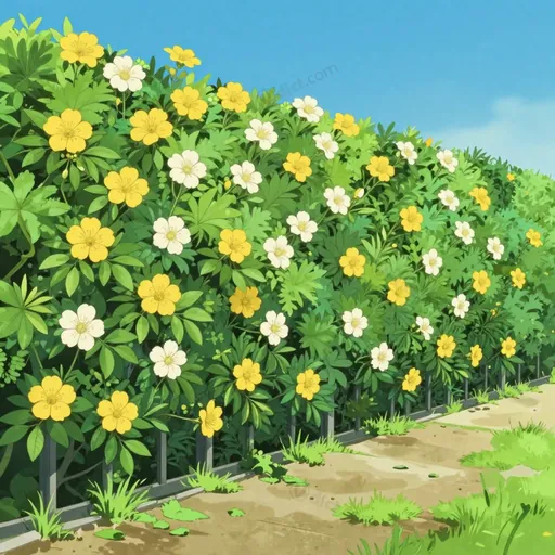 peacock flower fence