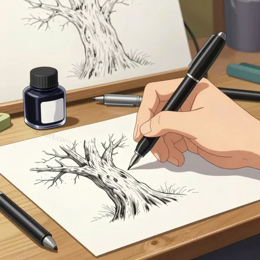 pen-and-ink