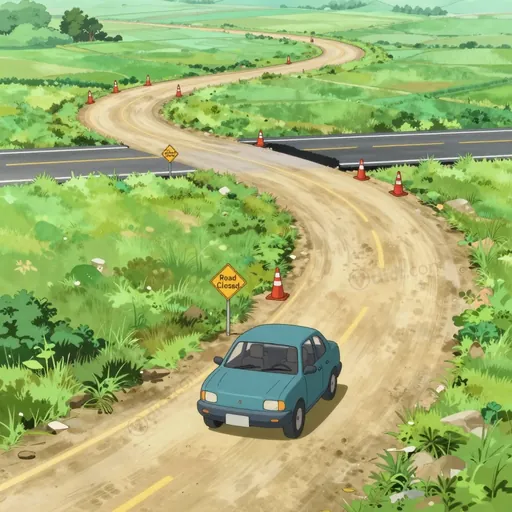 roundabout way