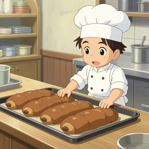 sausage-shaped