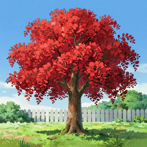 scarlet wisteria tree