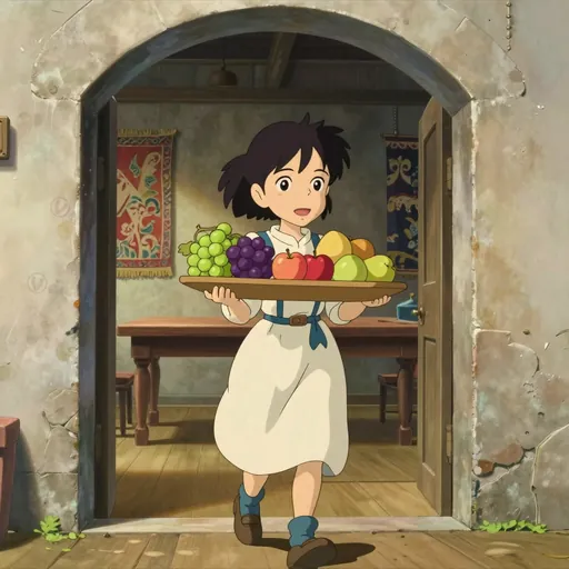 serving girl
