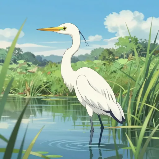 snowy heron
