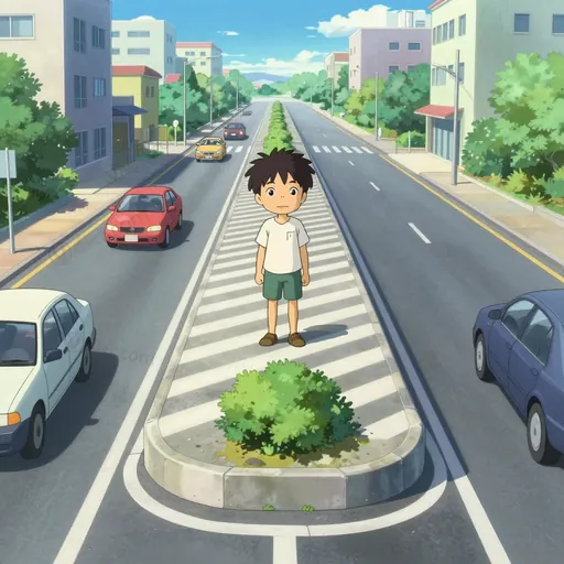 traffic island