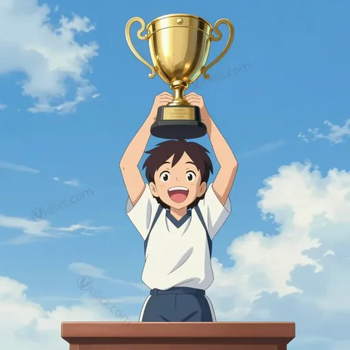 triumphantly