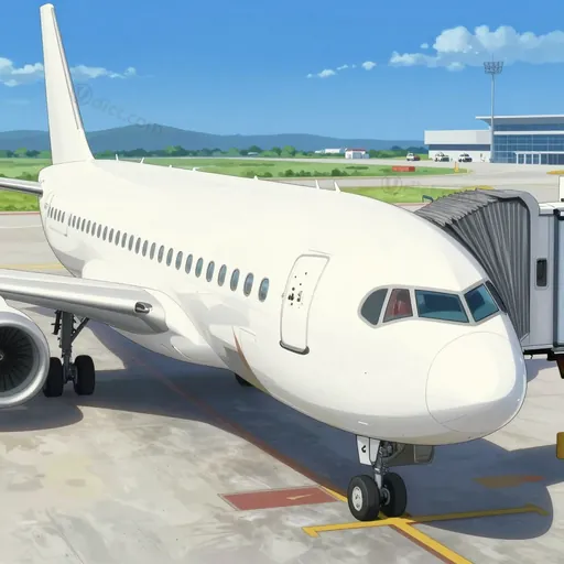 twin-aisle airplane