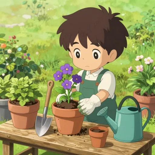 violet-flowered petunia