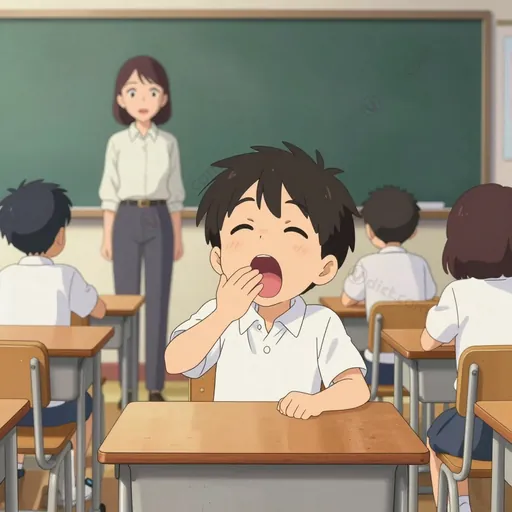 yawning