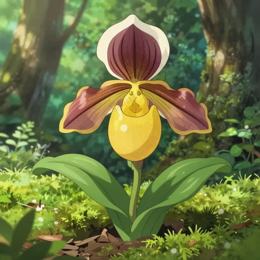 yellow lady-slipper