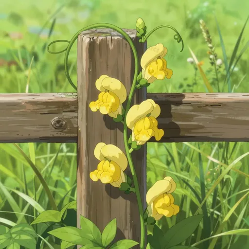 yellow twining snapdragon